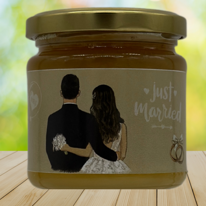 Beispiel für ein Etikett für ein Brautpaar