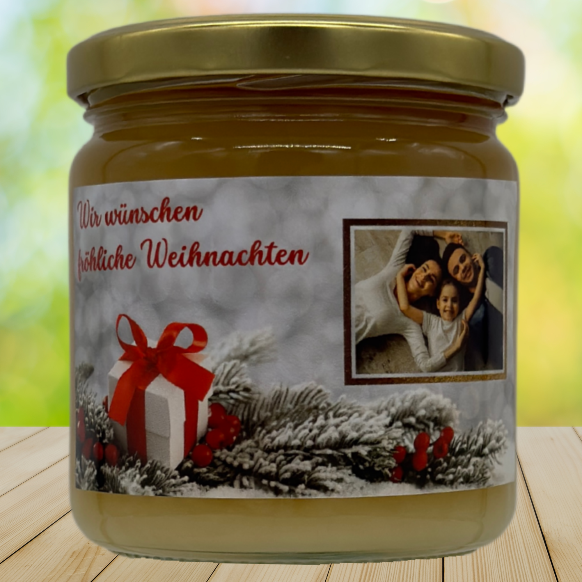 Beispiel für ein Etikett als Weihnachtsgeschenk